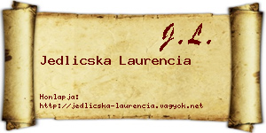 Jedlicska Laurencia névjegykártya